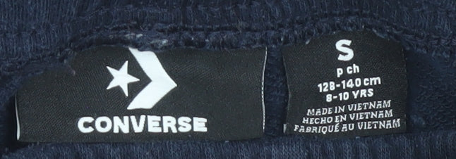 Converse Boys Blue Jogger Trousers Size S Elastic Waist