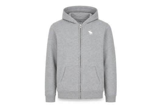 Abercrombie Kids Boys Grey Full Zip Hoodie, Size 16 Years