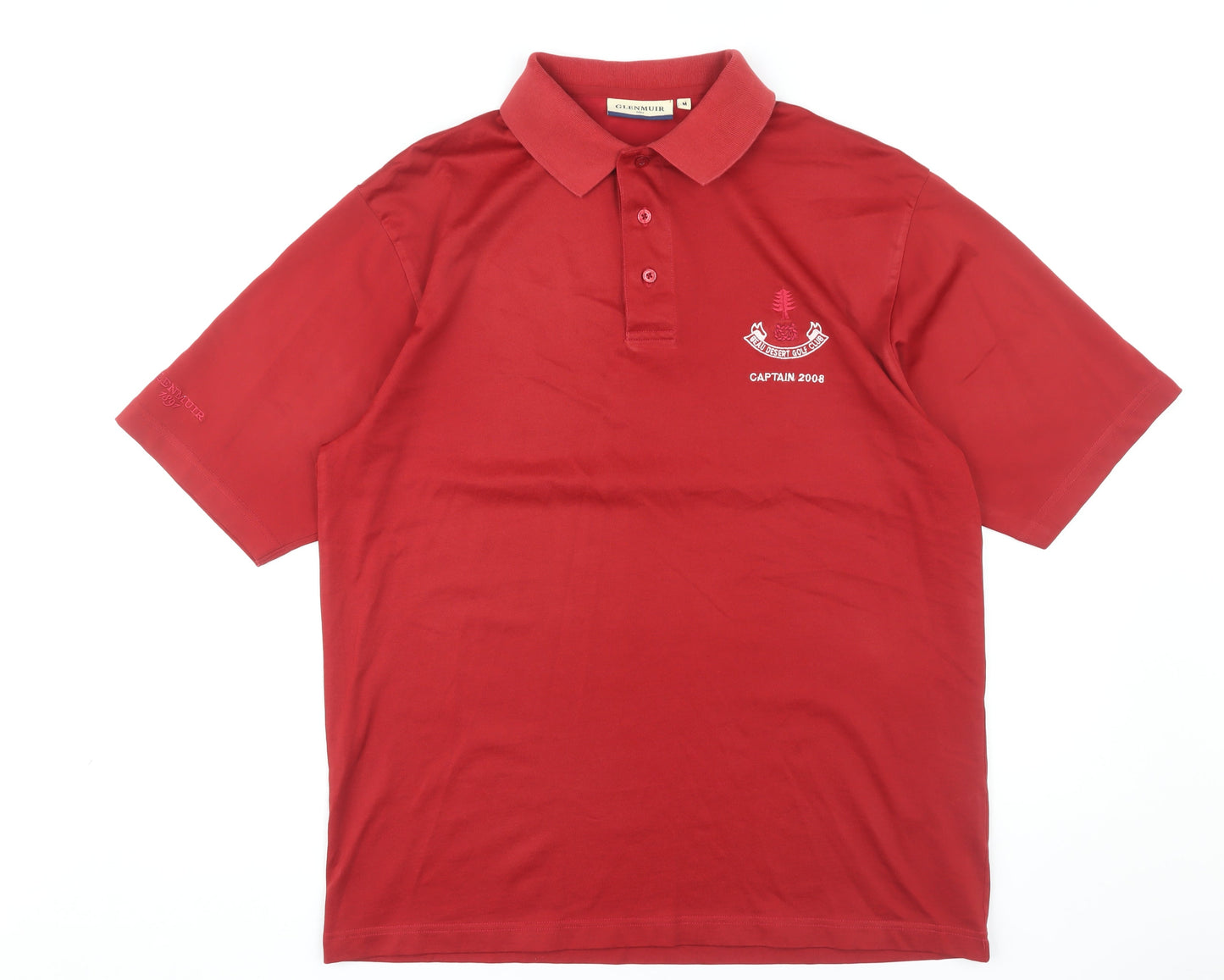 Glenmuir Men's Red Polo Shirt Size M Golf Casual