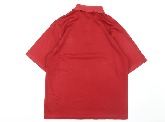 Glenmuir Men's Red Polo Shirt Size M Golf Casual