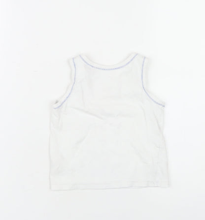 Marvel Boys White Spiderman Tank Top 3-4 Years