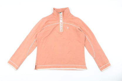 Womens UK Size 12 Fat Face Pink Henley Sweatshirt