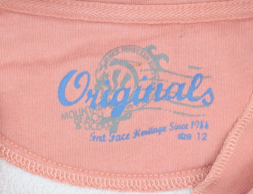 Womens UK Size 12 Fat Face Pink Henley Sweatshirt