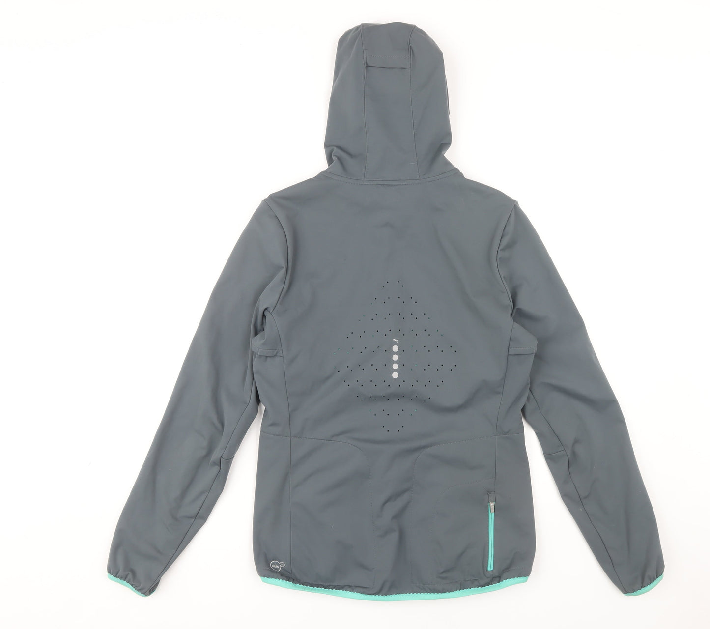 Womens UK Size 8 PUMA Grey Windbreaker Coat