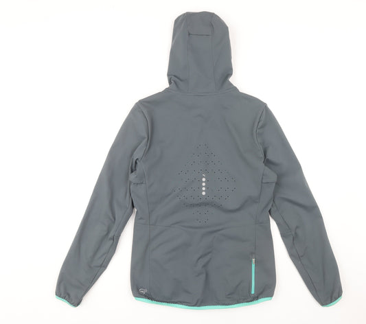 Womens UK Size 8 PUMA Grey Windbreaker Coat
