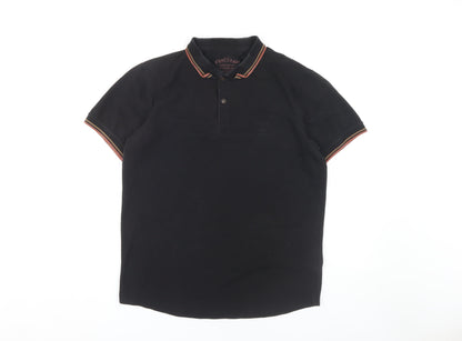 Firetrap Men's Black Short Sleeve Polo Shirt