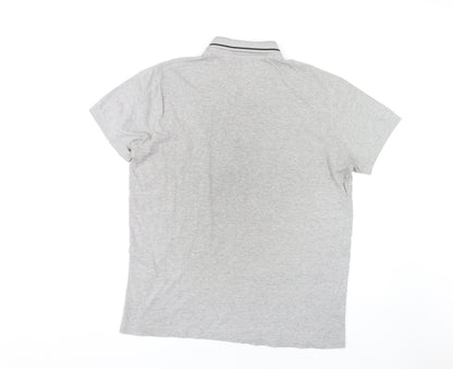 Jack & Jones Men's Grey XL Cotton Polo Shirt