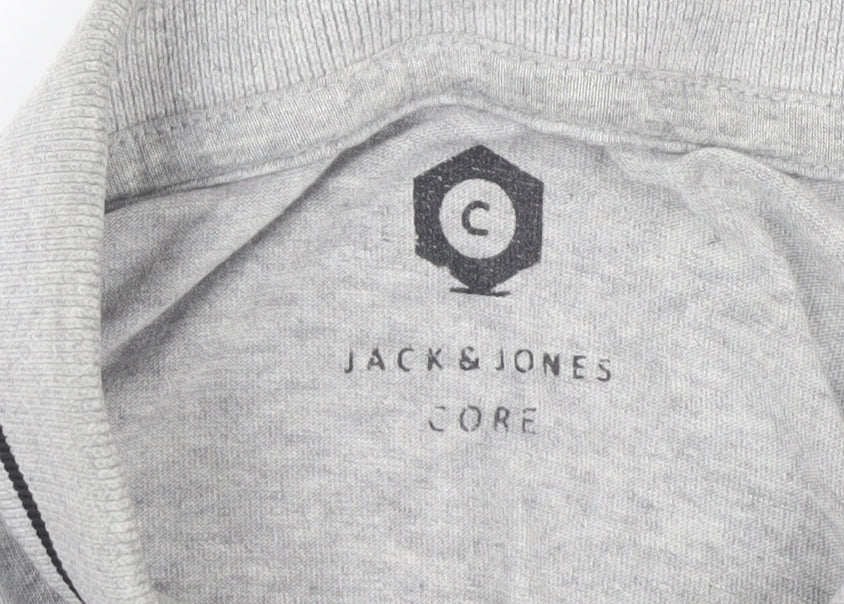 Jack & Jones Men's Grey XL Cotton Polo Shirt