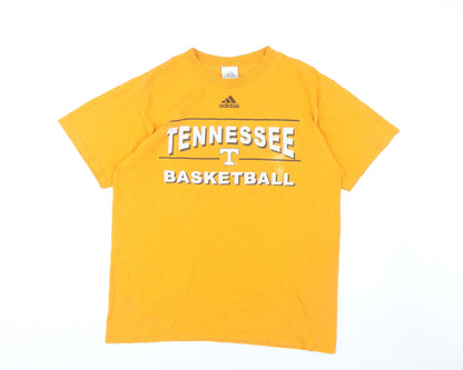 Adidas Men's Orange Sports T-Shirt L