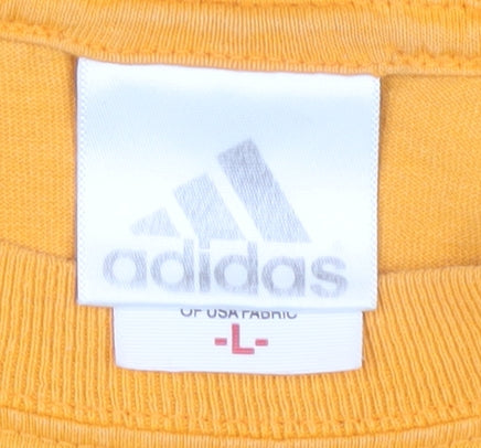 Adidas Men's Orange Sports T-Shirt L