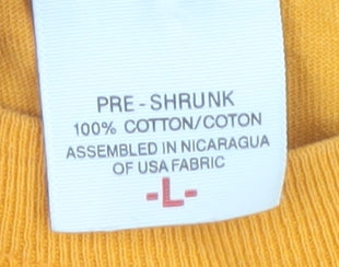 Adidas Men's Orange Sports T-Shirt L