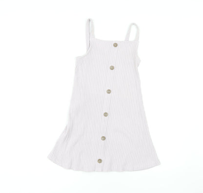 Firetrap Girls Beige Strappy Dress 9-10 Years, Cotton Blend