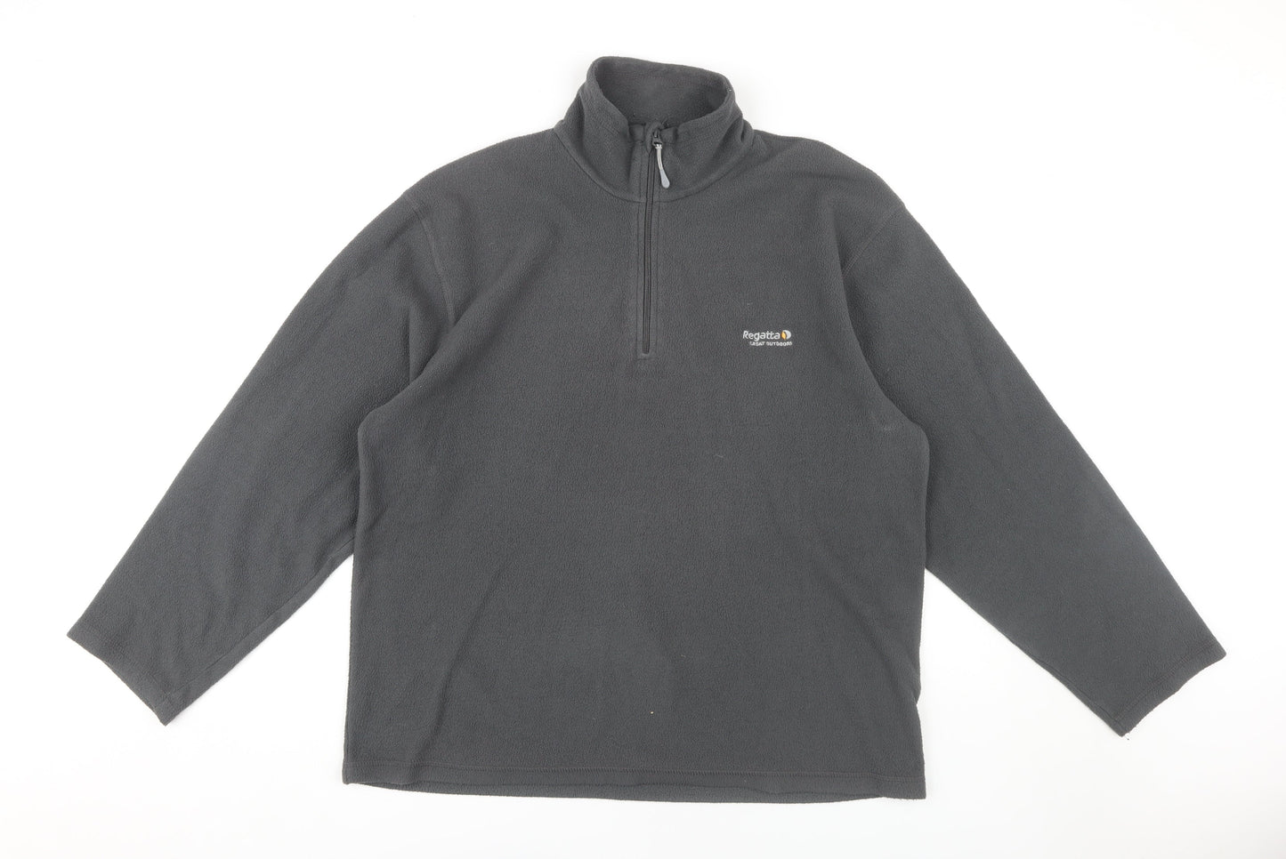 Mens UK Size L Regatta Grey 1/2 Zip Sweatshirt