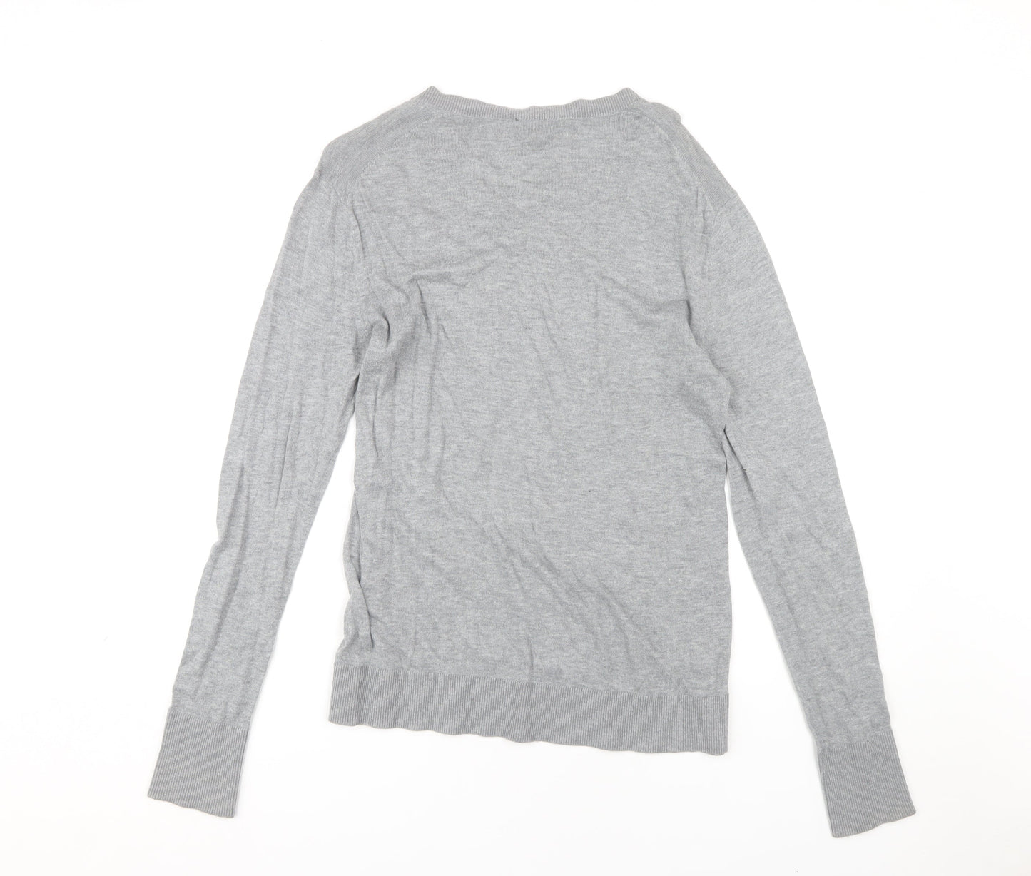 Armani Exchange Men's Grey V-Neck Pullover Jumper S