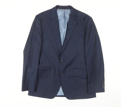 Mens UK Size 38 T.M.Lewin Regular Blue Suit Jacket