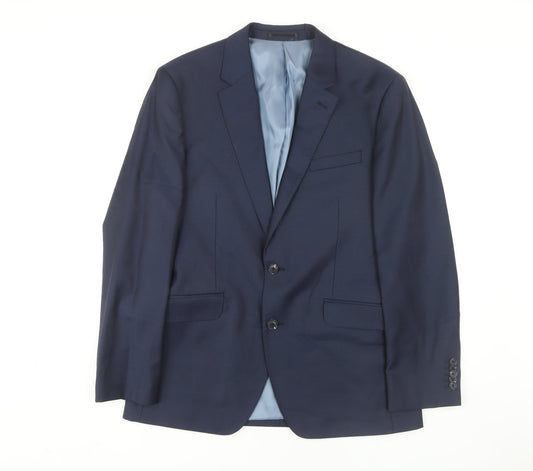 Mens UK Size 38 T.M.Lewin Regular Blue Suit Jacket