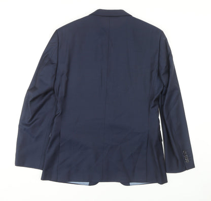 Mens UK Size 38 T.M.Lewin Regular Blue Suit Jacket