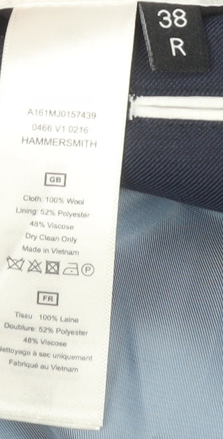 Mens UK Size 38 T.M.Lewin Regular Blue Suit Jacket