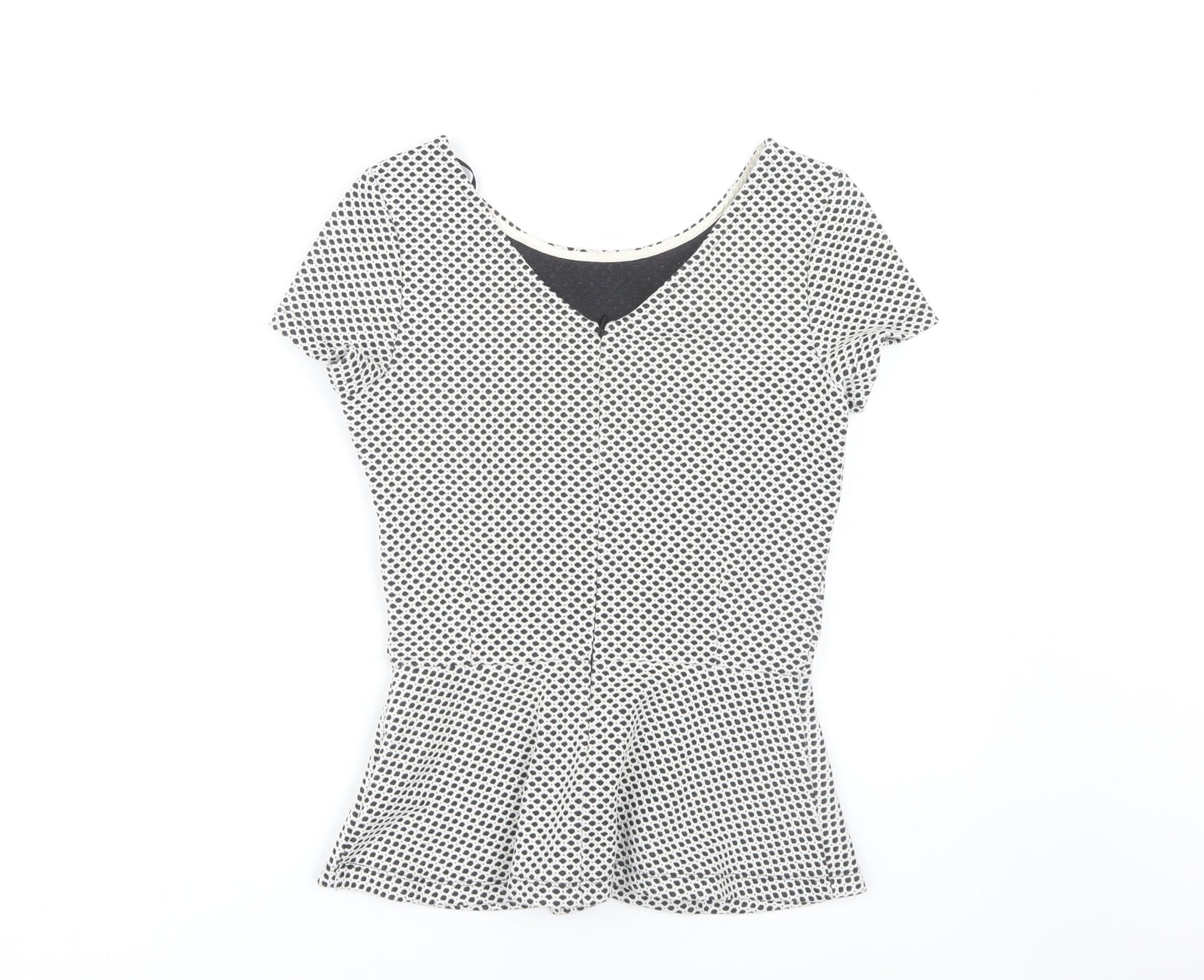 Banana Republic Women's XS Black White Geometric Blouse