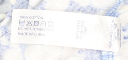 Mantaray Women's Blue Floral Camisole Tank Top, Size 8