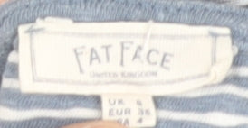 Womens UK Size S Fat Face Blue Basic T-Shirt