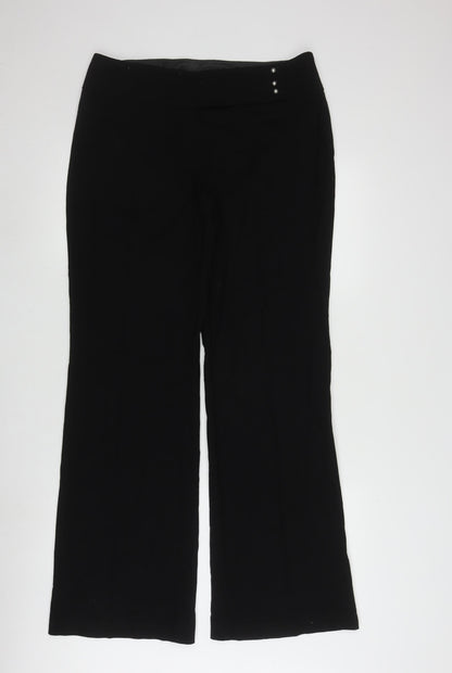 Womens UK Size 14 Marks and Spencer Regular Fit  Black Trousers