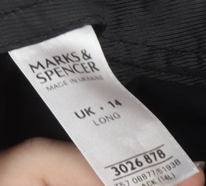 Womens UK Size 14 Marks and Spencer Regular Fit  Black Trousers