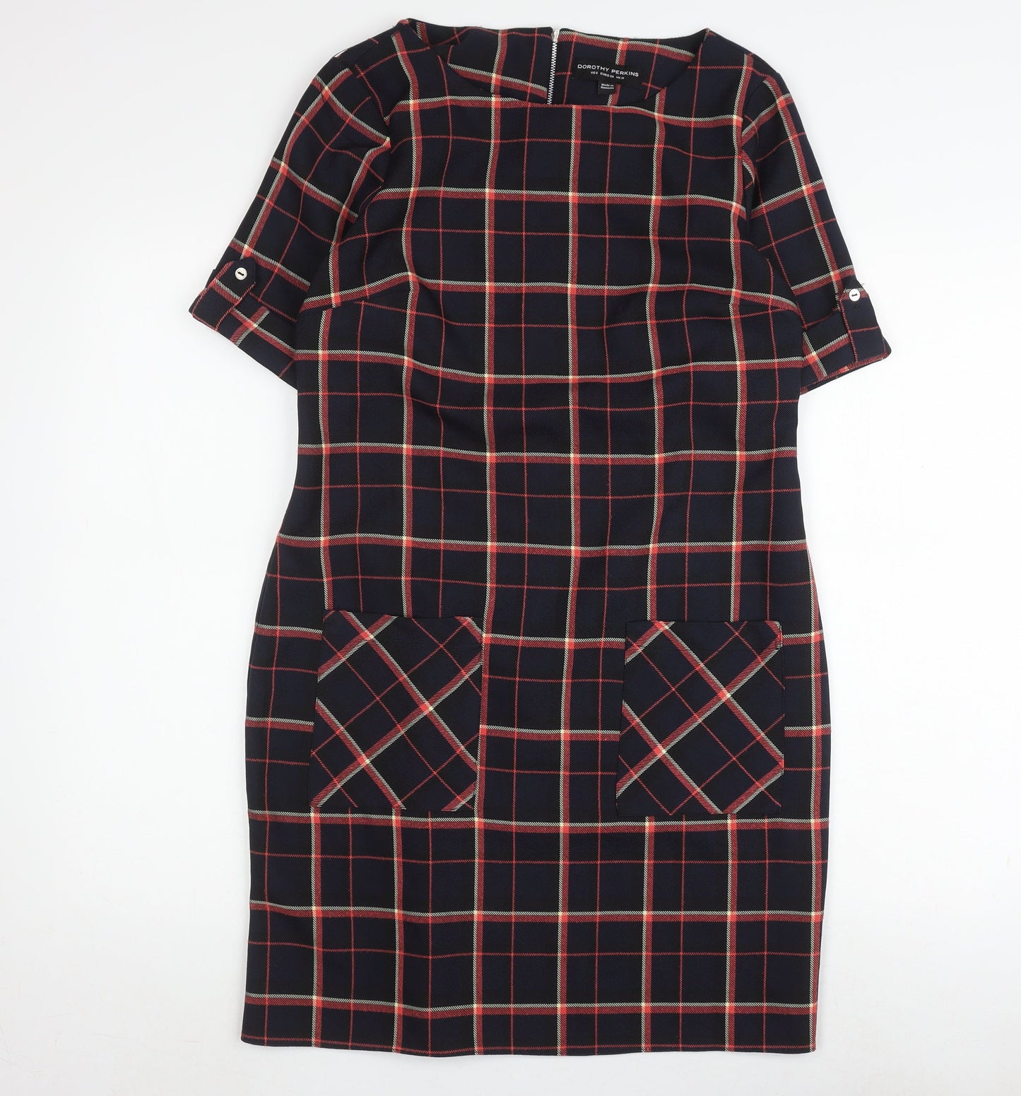 Dorothy Perkins Women's Plaid Shift Dress Size 10