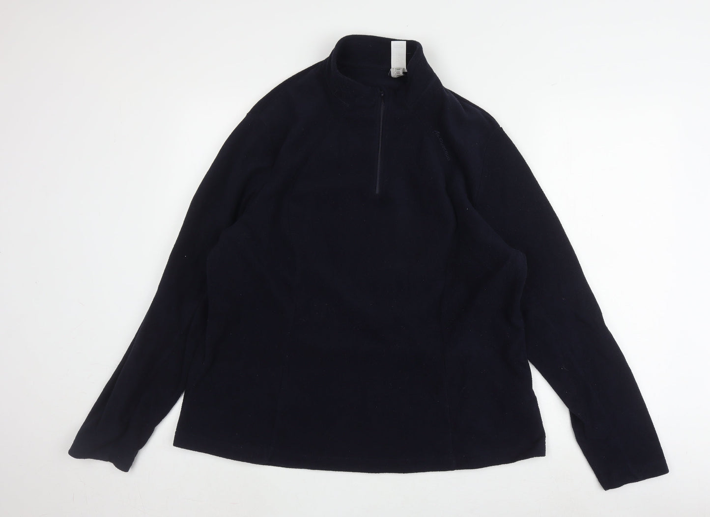 Mens UK Size 2XL DECATHLON Black Henley Sweatshirt
