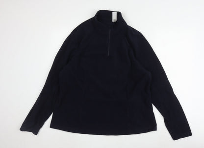 Mens UK Size 2XL DECATHLON Black Henley Sweatshirt