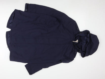 Esprit Women's Blue Parka Coat Size 12 Hooded