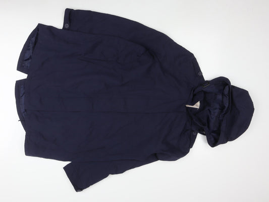 Esprit Women's Blue Parka Coat Size 12 Hooded