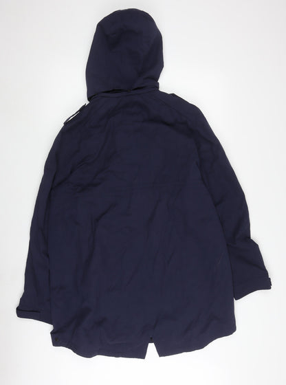Esprit Women's Blue Parka Coat Size 12 Hooded