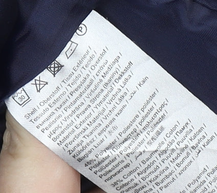 Esprit Women's Blue Parka Coat Size 12 Hooded