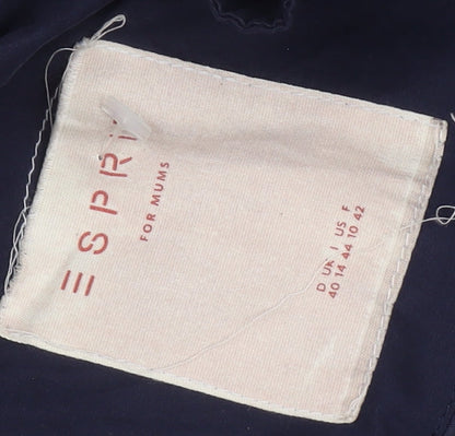 Esprit Women's Blue Parka Coat Size 12 Hooded