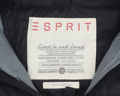 Mens UK Size M Esprit Black Puffer Jacket