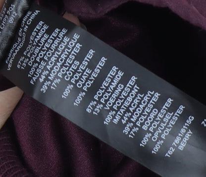 Per Una Women's Red Quilted Hooded Waistcoat M