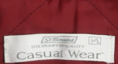 Womens UK Size 14 St. Bernard Red Overcoat