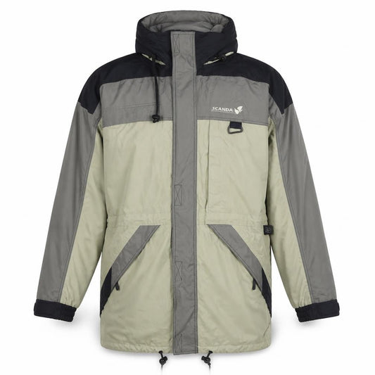 Scanda Womens Grey Hooded Windproof Jacket
