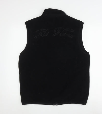 Mens UK Size S iets frans... Black Basic Jacket