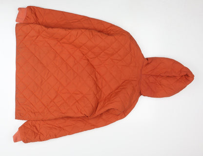 Mens UK Size L Pepe Jeans Orange Quilted Coat