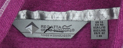 Regatta Women's Purple Zip Sweatshirt, Size 14, Hiking