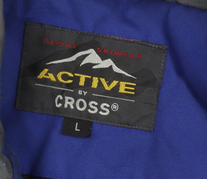 Active by Cross Men's Blue Hooded Anorak Jacket L