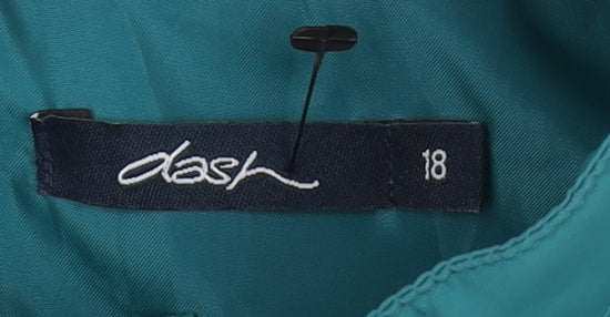 Dash Women's Green Polyester Waistcoat 18 Casual Snap