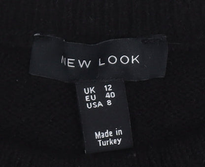Womens UK Size 12 New Look Black Pullover Jumper
