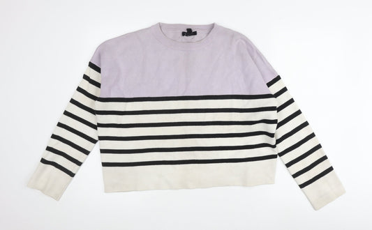 Womens UK Size L New Look Multicoloured Pullover Jumper
