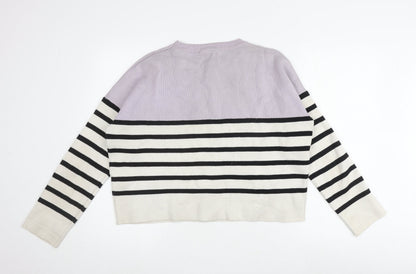 Womens UK Size L New Look Multicoloured Pullover Jumper