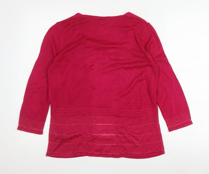 Womens UK Size 12 Marks and Spencer Pink Cardigan Jumper
