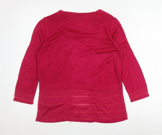 Womens UK Size 12 Marks and Spencer Pink Cardigan Jumper