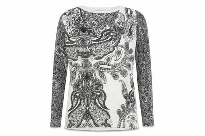 Next Women's Black White Paisley T-Shirt Size 12